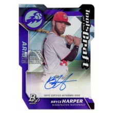 Bryce Harper 2017 Bowman Platinum Die Cut Autograph Card
