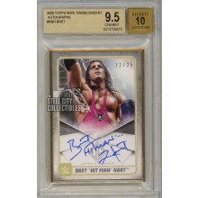 Bret "Hit Man" Hart 2020 Topps Transcendent WWE Autograph Card 12/25 BGS 9.5