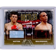 Hatton/Malignaggi 2011 Ringside Round 2 Boxing Battles Gold Patch Card #B-05 /10