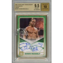 Shawn Michaels 2020 Topps Transcendent WWE Green Autograph Card 13/15 BGS 9.5
