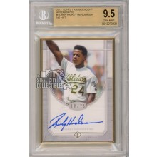 Rickey Henderson 2017 Topps Transcendent Autograph Card #TCA-RH 18/25 BGS 9.5