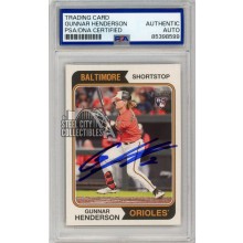 Gunnar Henderson 2023 Topps Heritage Autograph Rookie Card #64 PSA/DNA