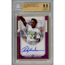 Rickey Henderson 2017 Topps Transcendent Purple Auto Card #TCA-RH 08/10 BGS 9.5