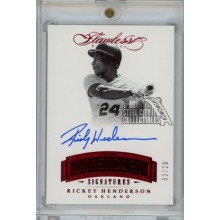 Rickey Henderson 2017 Panini Flawless Legendary Autograph Card #LS-RH 03/20