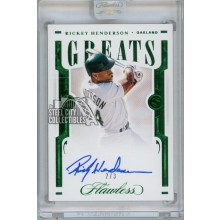 Rickey Henderson 2021 Panini Flawless Greats Autograph Card #GA-EH 2/3