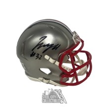 TreVeyon Henderson Autographed Ohio State Flash Mini Football Helmet - BAS