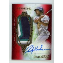 Rickey Henderson 2021 Topps Diamond Icons Red Autograph Patch Card #AJP-RHE 2/5