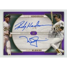 Mark McGwire/Rickey Henderson 2021 Topps Definitive Autograph Card #DAC-HM 1/5