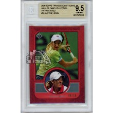 Justine Henin 2020 Topps Transcendent VIP Red Card #26 6/10 BGS 9.5 Gem Mint