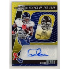 Derrick Henry 2020 Panini Contenders Optic Gold Autograph Card #PYA-DHE 07/10