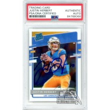 Justin Herbert 2020 Panini Donruss Optic Autograph Rookie Card #153 PSA/DNA