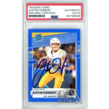 Justin Herbert 2020 Panini Donruss Blue Press Proof Rookie Autograph #303 PSA/DNA