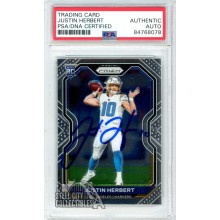 Justin Herbert 2020 Panini Prizm Football Autographed Rookie Card #325 PSA/DNA