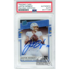 Justin Herbert 2020 Panini Chronicles Donruss Rated Rookie Auto Card #RR-JH PSA/DNA