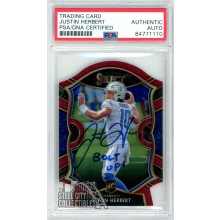 Justin Herbert 2020 Select Concourse Die Cut Maroon Prizm "Bolt Up" Autograph Rookie Card #44 PSA/DNA