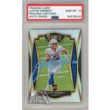 Justin Herbert 2020 Select Premier Level Silver Autograph Rookie Card #144 - PSA/DNA 10 (Light Blue)