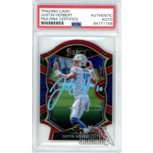 Justin Herbert 2020 Select Concourse Die Cut Maroon Prizm Rookie Autograph #44 PSA/DNA (Light Blue)