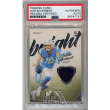 Justin Herbert 2021 Panini Luminance Bright Autograph Jersey Card #BB-JH PSA/DNA