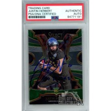 Justin Herbert 2020 Panini Select Certified "Go Ducks" Autograph Rookie Card #SCR-4 PSA/DNA