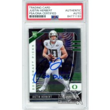 Justin Herbert 2020 Panini Prizm Draft Picks "Go Ducks" Autograph Rookie Card #102 PSA/DNA