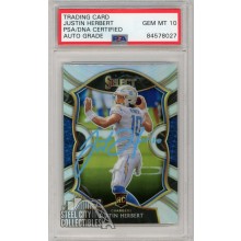 Justin Herbert 2020 Panini Select Concourse Silver Autograph RC Card #44 PSA/DNA 10