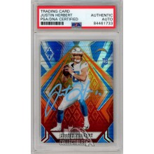 Justin Herbert 2020 Panini Phoenix Fireburst Autograph Rookie Card #103 PSA/DNA (Blue)