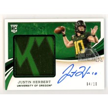 Justin Herbert 2020 Panini Immaculate Collegiate Autograph Rookie Patch Card 04/10