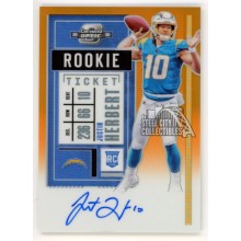 Justin Herbert 2020 Panini Contenders Optic Orange Rookie Ticket Autograph Card 49/50