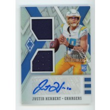 Justin Herbert 2020 Panini Phoenix Autograph Jersey Rookie Card #RDA-JH 07/50