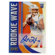 Justin Herbert 2020 Panini Playoff Rookie Wave Autograph Card #RW-4 06/10