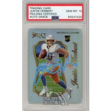 Justin Herbert 2020 Select Certified Silver Autograph Rookie Card #SCR-4 PSA/DNA 10
