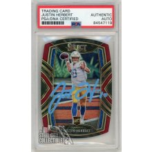 Justin Herbert 2020 Panini Select Club Level Die Cut Maroon Auto Rookie Card #244 - PSA/DNA