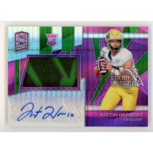 Justin Herbert 2020 Panini Spectra Draft Pink Autograph Rookie Patch Card 12/15
