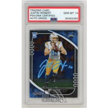 Justin Herbert 2020 Absolute Football Autographed Rookie Card #167 - PSA/DNA 10 (Light Blue)