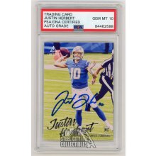 Justin Herbert 2020 Panini Chronicles Luminance Auto Rookie Card #203 - PSA/DNA 10