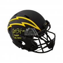 Justin Herbert 2020 NFL ROY Autographed Chargers Eclipse Authentic Full-Size Helmet - BAS