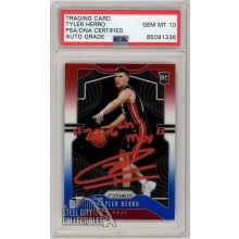 Tyler Herro 2019-20 Panini Prizm Red White Blue Autograph Rookie Card "22 6th MOY" #259 PSA/DNA 10 (Red)