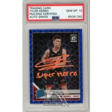 Tyler Herro 2019-20 Panini Donruss Optic Blue Velocity Autograph Rookie Card "Super Herro" #172 PSA/DNA 10 (Orange)