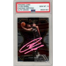 Tyler Herro 2019-20 Panini Select Concourse Autograph Rookie Card #63 PSA/DNA 10 (Pink)