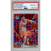 Tyler Herro 2019-20 Panini Mosaic Reactive Blue Autograph RC Card #223 PSA/DNA 10 (Orange)