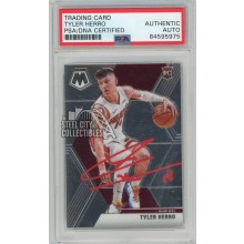 Tyler Herro 2019-20 Panini Mosaic Autograph Rookie Card #223 PSA/DNA (Red)