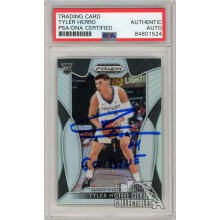 Tyler Herro 2019-20 Panini Prizm Draft Autograph "Go Blue" Silver Rookie Card #79 PSA/DNA