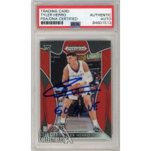 Tyler Herro 2019-20 Panini Prizm Draft Autograph "Go Blue" Red Rookie Card #79 PSA/DNA