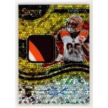 Tee Higgins 2020 Panini Select Gold Disco Autograph Rookie Patch Card 04/10