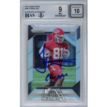 Tyreek Hill 2016 Panini Prizm Silver Autograph "Cheetah" Rookie Card #296 BGS 9 BAS 10