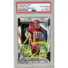 Tyreek Hill 2016 Panini Prizm Flash "Cheetah" Autograph Rookie Card #296 PSA/DNA (Yellow)