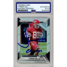 Tyreek Hill 2016 Panini Prizm Silver "Cheetah" Autograph Rookie Card #296 PSA/DNA (New Label)