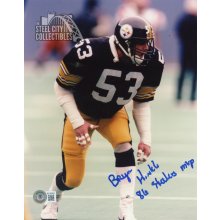 Bryan Hinkler 86 Steelers MVP Autographed Pittsburgh Steelers 8x10 Photo - BAS