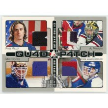 Miller/Montoya/Richter/Vanbiesbrouck 2006-07 ITG International Ice Silver Quad Patch