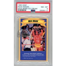 Hulk Hogan 1990 WWF Gold Bond Ice Cream Card PSA 8